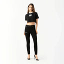 NOORA CROP TOP WOMEN BLACK - Monastery | Tienda Oficial Colombia