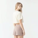 NOORA CROP TOP WOMEN WHITE ASPARAGUS - Monastery | Tienda Oficial Colombia