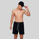 RACOTIS BLACK SWIM SHORT | Monastery Couture