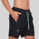 RACOTIS BLACK SWIM SHORT | Monastery Couture