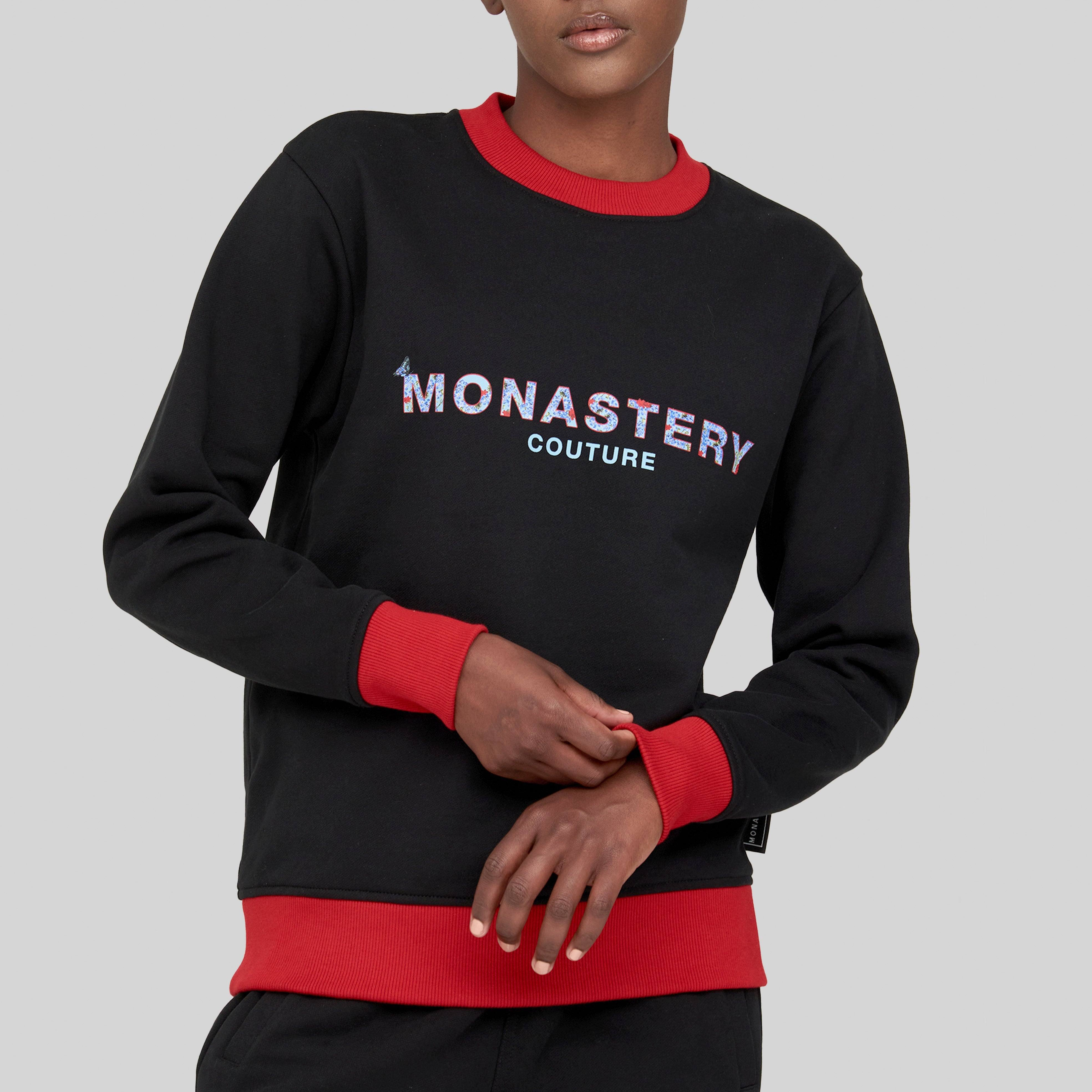 ROXANA BLACK SWEATSHIRTS - Monastery