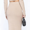 SOSIE KNITTED SET WOMEN WARM TAUPE - Monastery | Tienda Oficial Colombia