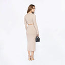SOSIE KNITTED SET WOMEN WARM TAUPE - Monastery | Tienda Oficial Colombia
