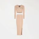 SOSIE KNITTED SET WOMEN WARM TAUPE - Monastery | Tienda Oficial Colombia